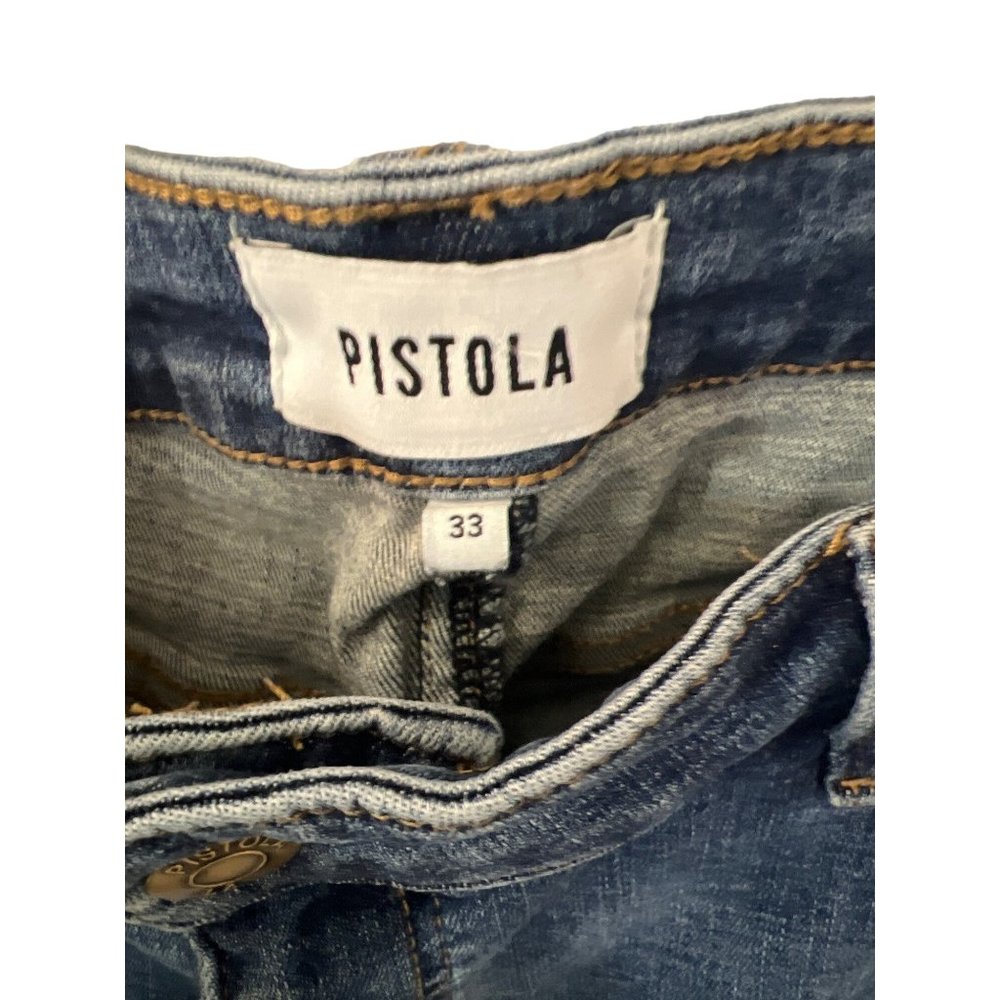 Pistola Arielle Skinny Distressed Blue Denim Jean Size 33 - Picture 3 of 4